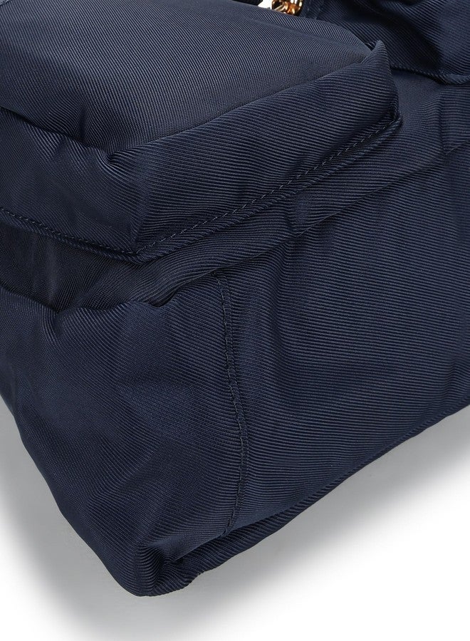 fastrack Blue Nylon Sling Bag for Women | Lightweight Twill-Detail Crossbody with 2 Main Compartments, 3 Quick-Access Pockets & Zipper Closure | Everyday Sling for Travel, College & Casual Outings - Image 5